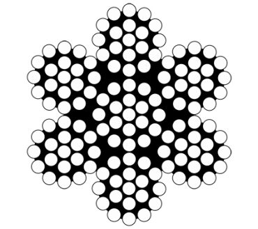 Vajer, 7 x 19 trådar, rostfri (10 mm)