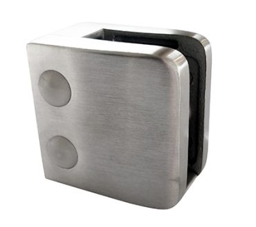 Glasfäste kvadrat 55, säk.fäste, plan (glas 8-12,76 mm)