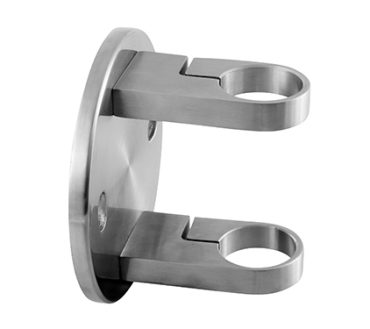 Vertikalfäste för rund stolpe, rund platta