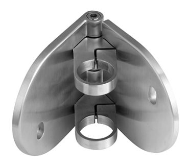 Vertikalfäste för rund stolpe, hörn