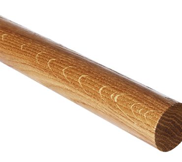 Ledstång i lackad ek med diameter 42,4 mm