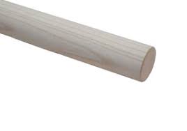Ledstång Vit betsad Ask, 42,4 mm