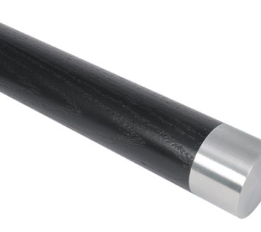 Ledstång i svartbetsad ek, 42,4 mm