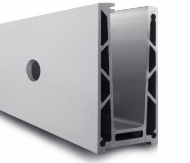 Glas golvprofil Nordic glass vertikal 1,5kN 2,5meter alu